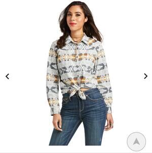 Ariat with Pendleton Billie jean button down arrowhead western shirt